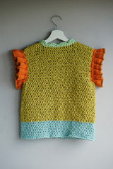 Knitwear No.70. Ruffled short-sleeved Mami jumper