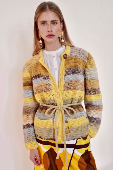 Knitwear No. 77. Cardigan with belt