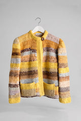 Knitwear No. 77 Cardigan with belt by Jasmin Khezri Collection, organic cotton, view 2 of 3