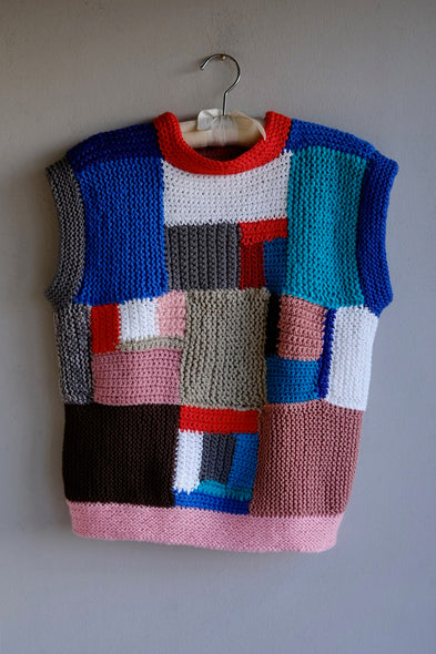 Knitwear No.98. Short sleeve Domino sweater