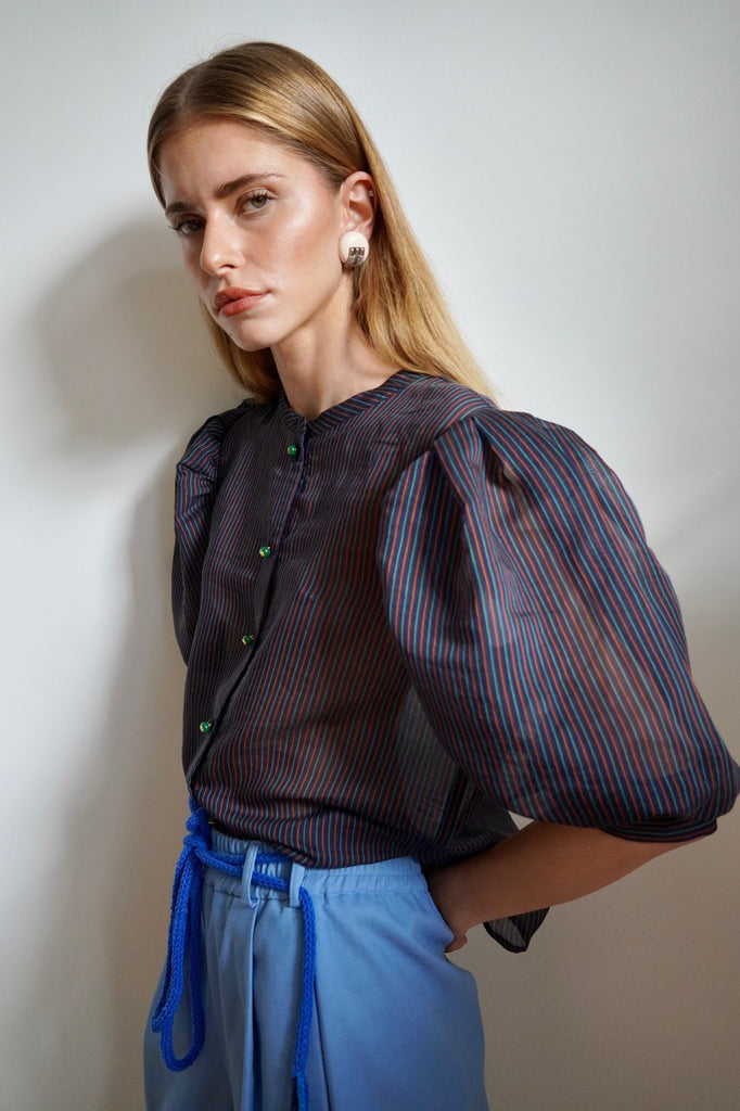 Memphis Blouse Silk by Jasmin Khezri Collection, silk chiffon, view 4 of 5