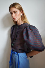 Memphis Blouse Silk by Jasmin Khezri Collection, silk chiffon, view 4 of 5
