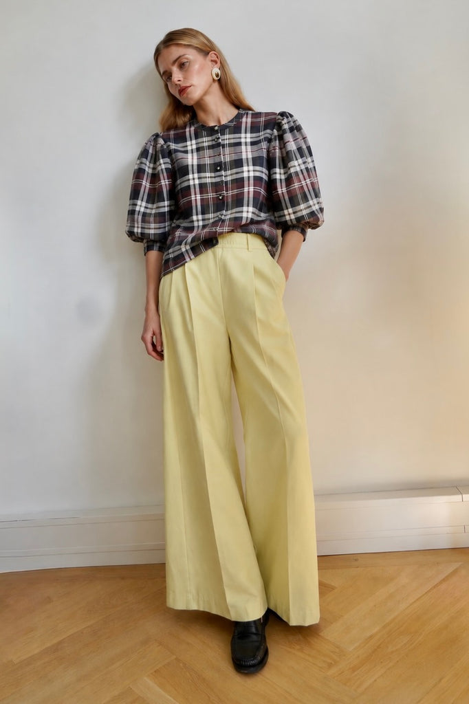 Memphis Blouse Glen Check by Jasmin Khezri Collection, cotton, view 3 of 4