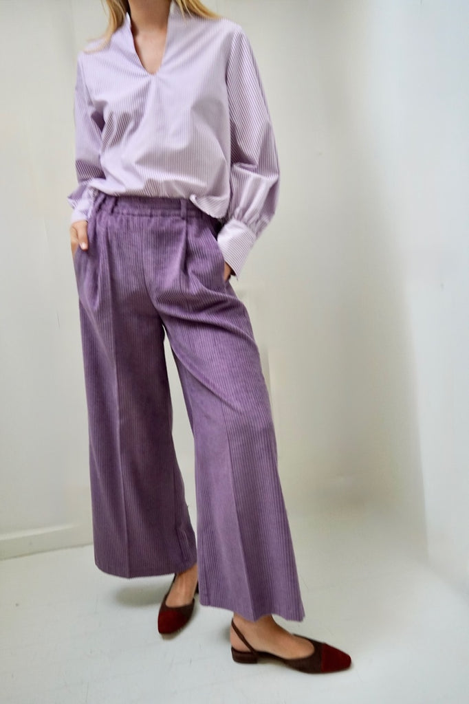 Nikola Blouse. Violet Stripe