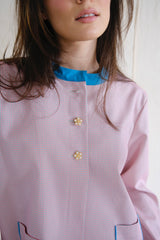 Overshirt. Checkered Rose