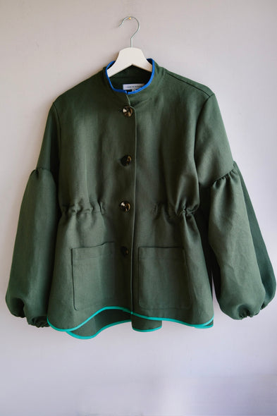 Parker Coat jacket. Forest Green