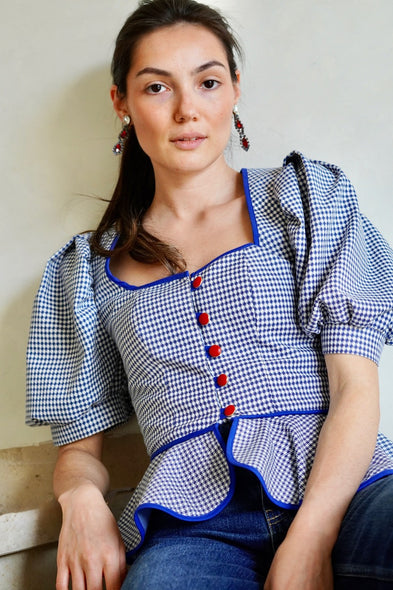 Mieder Blouse Vichy
