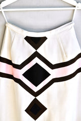 Tailor-made vintage diamond skirt.