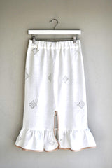 Vintage lace SOFIA pencil raffia skirt