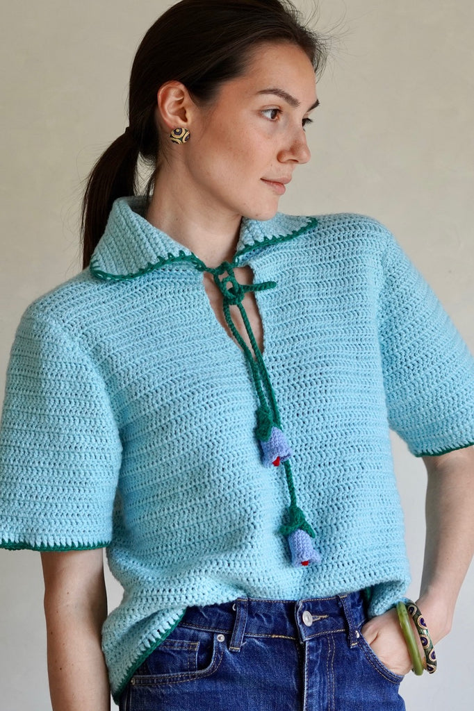 Knitwear No.140. Hand-knitted POLO Jumper