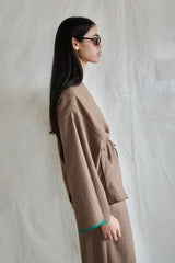 Kimono Jacket. Mocca Stripes