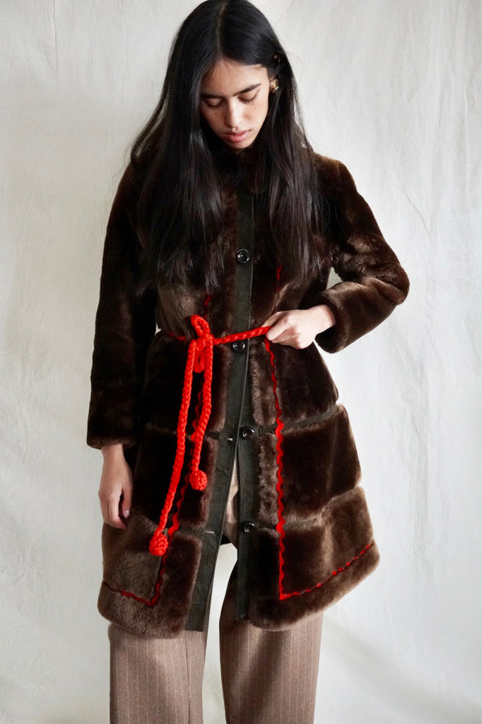 Upcycled Vintage Beaver Coat Stella