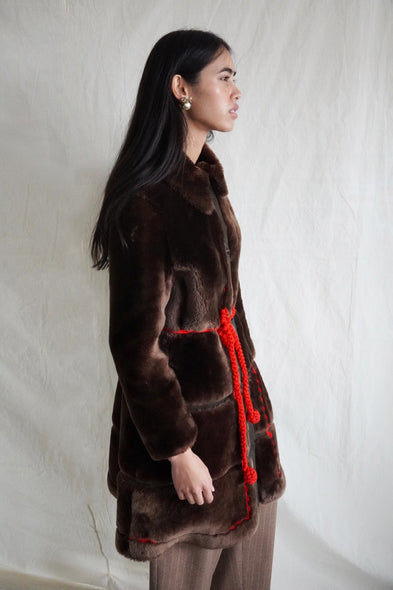 Upcycled Vintage Beaver Coat Stella