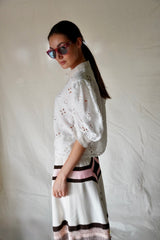 Palmier puff-sleeve blouse