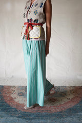 Palazzo pants. Pistachio. Striped