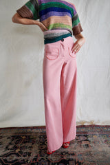 Lido Pants. Coral Striped