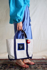 XL IRMA Canvas Tote. Blue