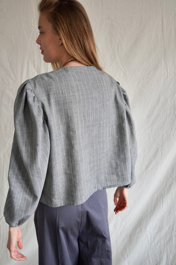 Colonelle Tunic. Grey Striped