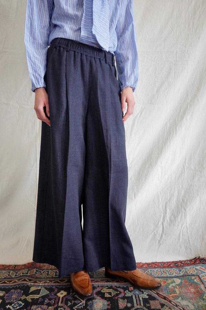 Palazzo Pants Blue Check by Jasmin Khezri Collection, view 3 of 6