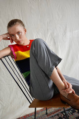Serge Pants. Grey Striped