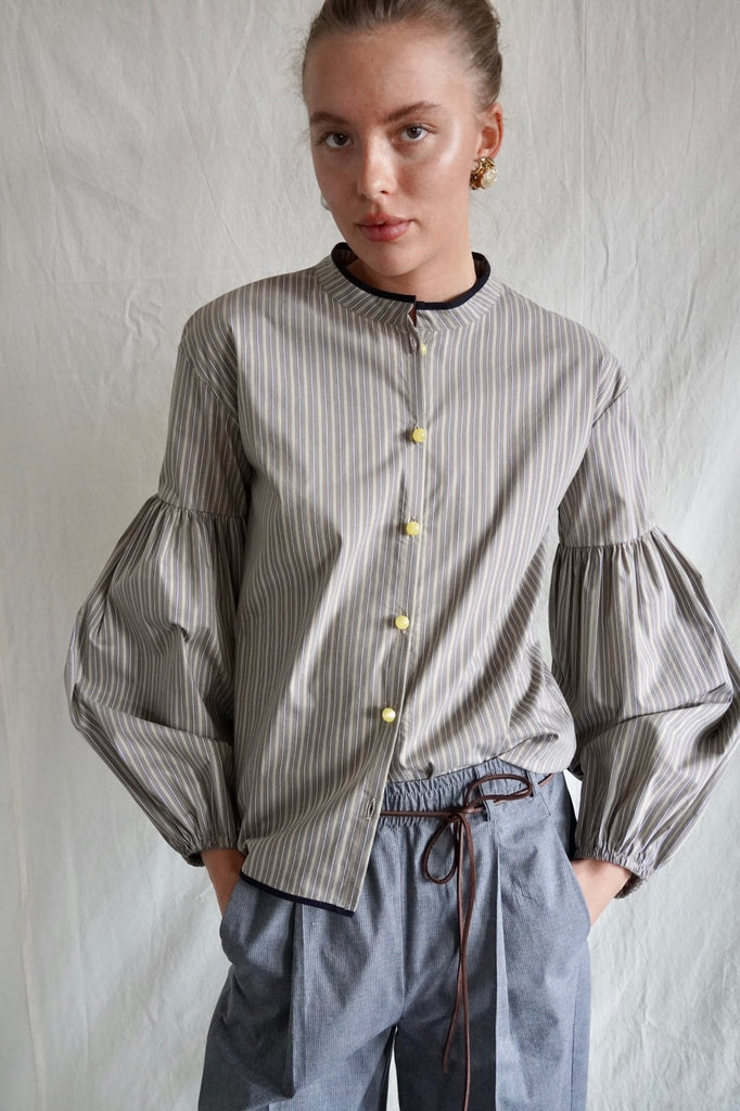 Serge Pants. Grey Striped