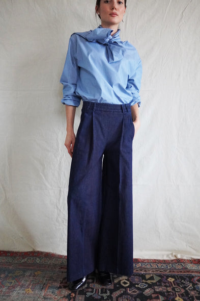 Palazzo Pants. Japanese Raw Denim