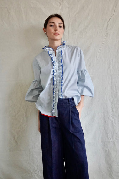 Seville Shirt. Ruffles. Elsa