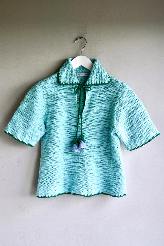 Knitwear No.140. Hand-knitted POLO Jumper