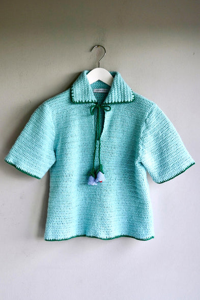 Knitwear No.140. Hand-knitted POLO Jumper