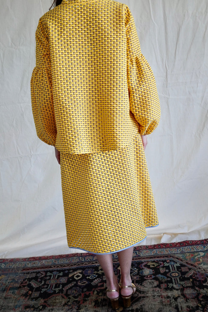 Yellow A-Line Skirt. Camille