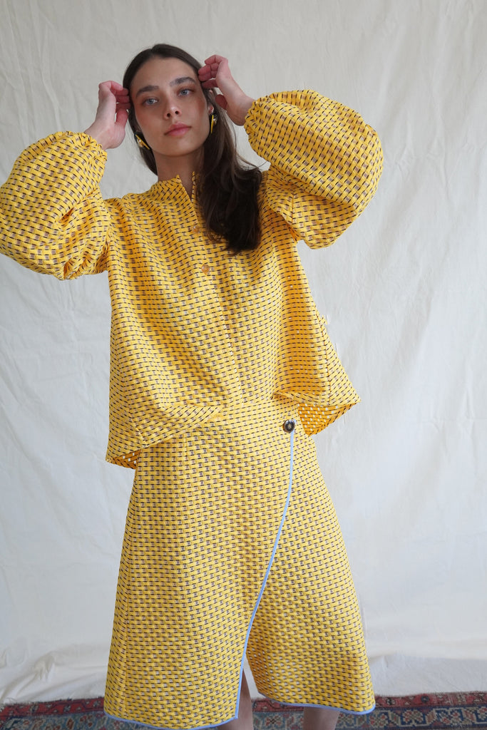 Yellow A-Line Skirt. Camille