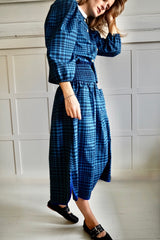 Skirt dress. Checkered