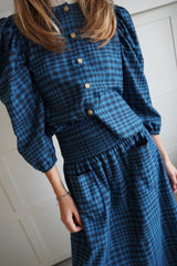 Skirt dress. Checkered