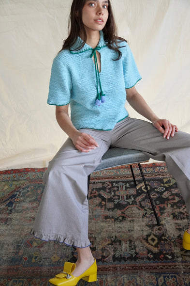 Knitwear No.140. Hand-knitted POLO Jumper