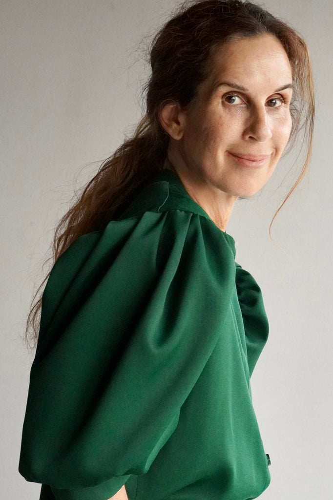 Green Georgette Blouse