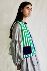 Reversible stripe vest. Jim Thompson
