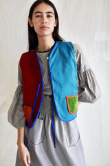 Reversible stripe vest. Jim Thompson