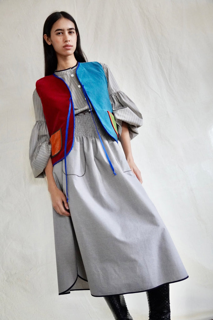 Reversible stripe vest. Jim Thompson