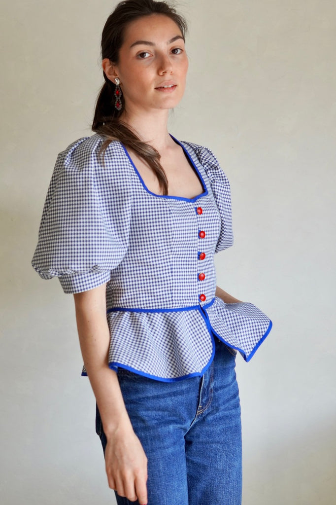 Mieder Blouse Vichy