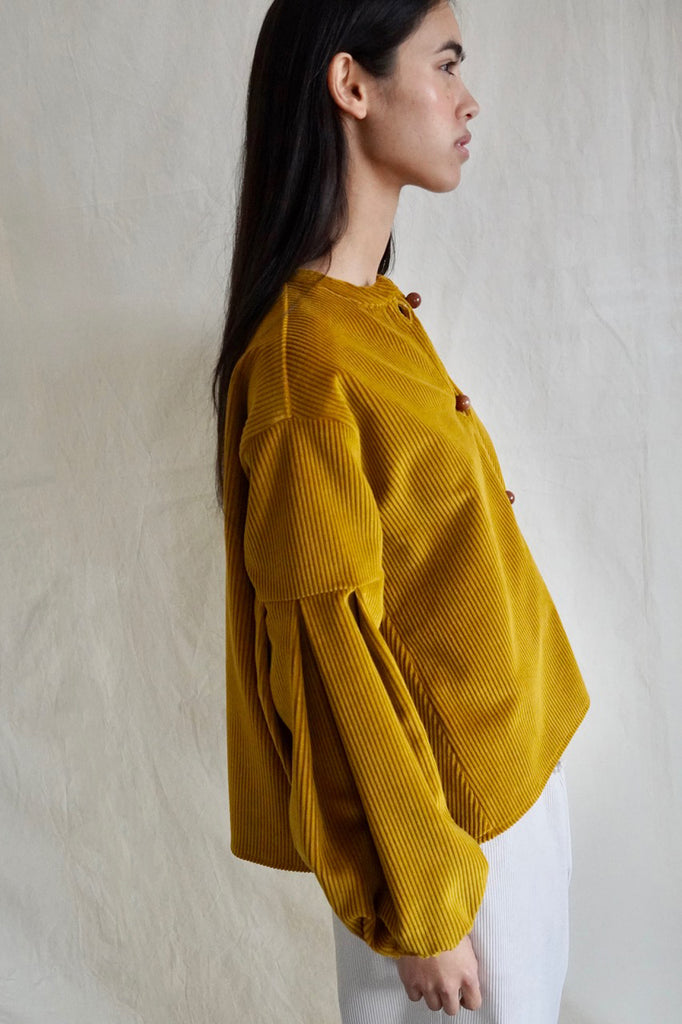 Seville couture Overshirt. Saffron Corduroy  Silvana