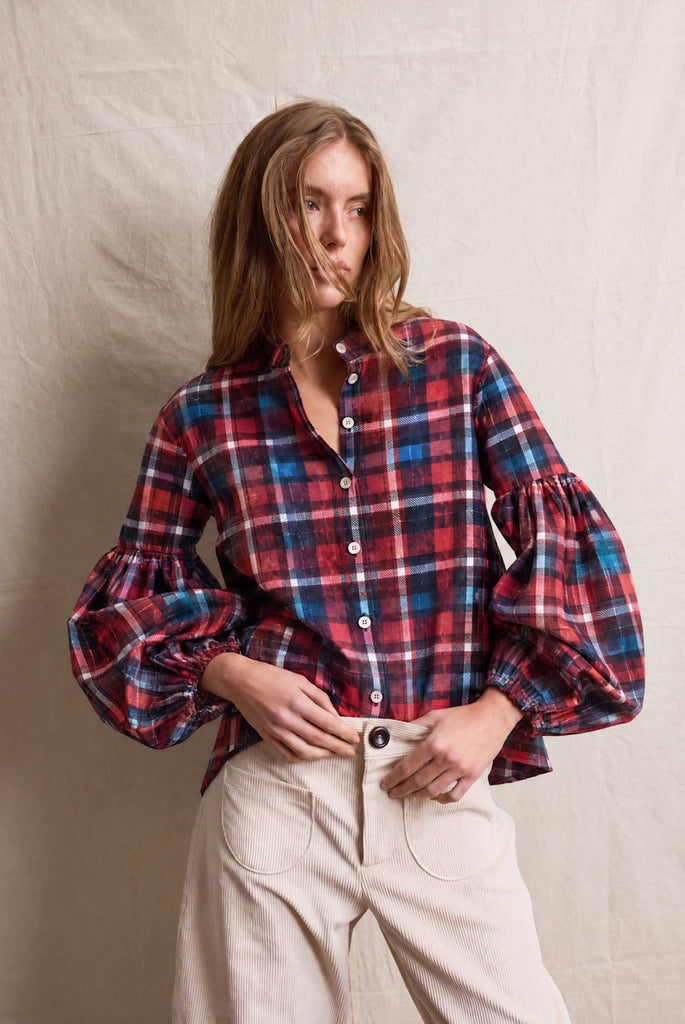 Seville Couture Shirt. Flannel Check