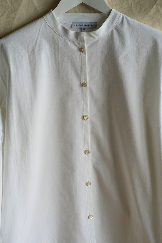 Seville Overshirt. Crisp white