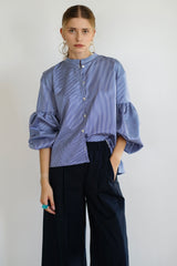 Seville couture blouse. Marine stripes