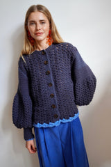 Knitwear No.145. Cardigan. Trumpet Sleeve