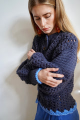Knitwear No.145. Cardigan. Trumpet Sleeve