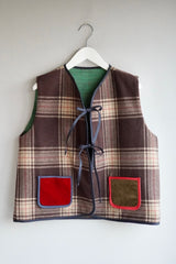 Veste Glenford reversible patchwork vest by Jasmin Khezri Collection, view 2 of 5