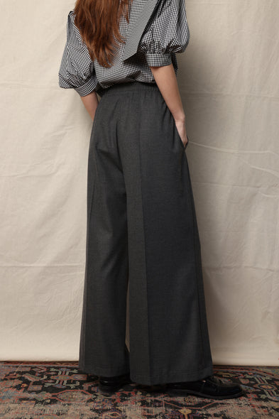 Palazzo pants. Flannel. Carlos. Grey