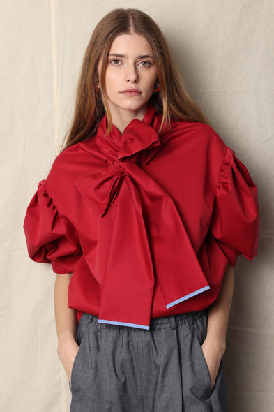 Cala Memphis Bow blouse. Greta. Red