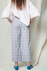 Marseille pants. Blue derby checkered