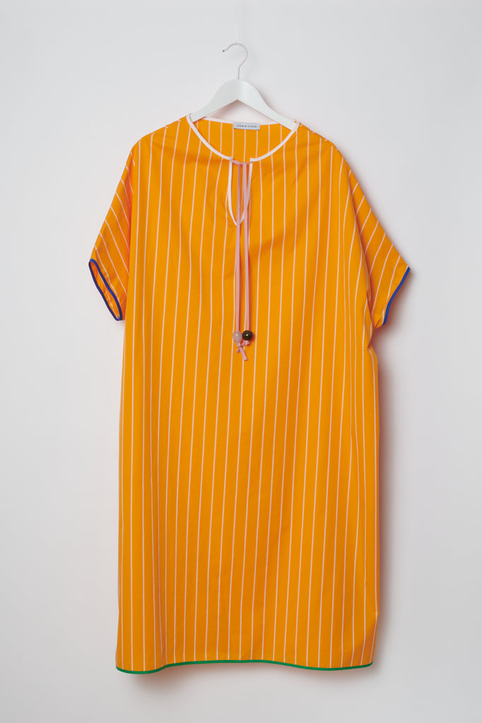 Caftan dress. Striped